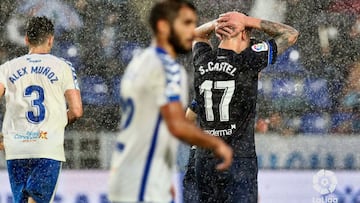 Momento del partido entre el Tenerife y el Ibiza.