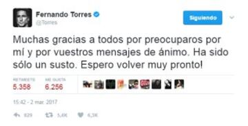 El brutal impacto en la cabeza de Fernando Torres