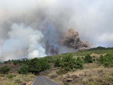 La erupción volcánica ayer (domingo 19 de septiembre) en los alrededores de Las Manchas, en El Paso (La Palma), después de que el complejo de la Cumbre Vieja acumulara miles de terremotos en la última semana, conforme el magma iba presionando el subsuelo en su ascenso. Las autoridades habían comenzado horas antes evacuar a las personas con problemas de movilidad en cuatro municipios.