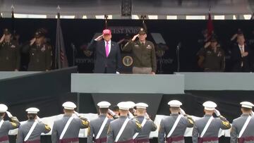 Trump’s epic entrance at West Point, accompanied by a heartfelt anthem performance