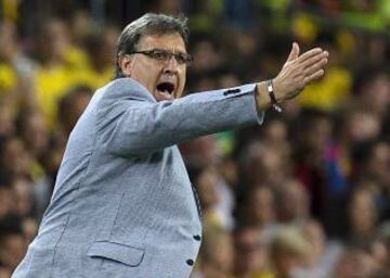 Partido amistoso Barcelona - Santos. Tata Martino.