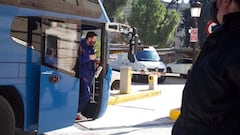 Lionel Messi, llegando al hotel de Sevilla. 