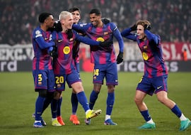 Las imágenes de la victoria del Barcelona en Praga