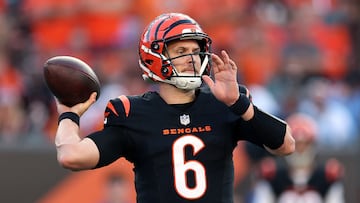 Bengals head coach Zac Taylor said he will evaluate his options at quarterback while Joe Burrow returns.