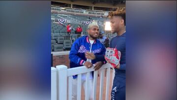 Poder venezolano: Josef junto a Ronald Acuña previo al segundo juego contra Dodgers