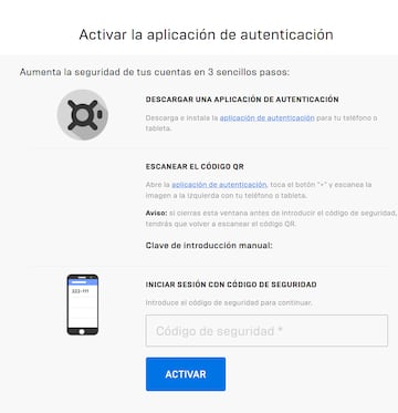 fortnite autenticacion verificacion en dos pasos cuenta