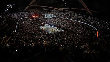 Imagen del Stark Arena antes del partido entre el Partizán y el Panathinaikos.