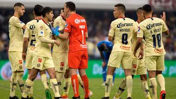 Am&eacute;rica en el Clausura 2019 al finalizar el partido contra Cruz Azul.