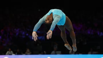 Simone Biles of the U.S. in action