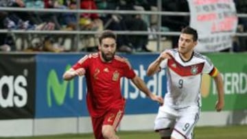 Dani Carvajal, con la Sub-21.