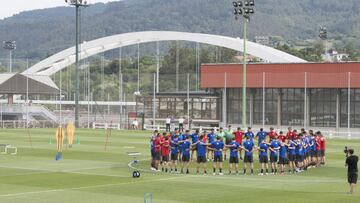 04/07/19 PRESENTACION ATHLETIC DE BILBAO GRUPO PANORAMICA LEZAMA ENTRENAMIENTO