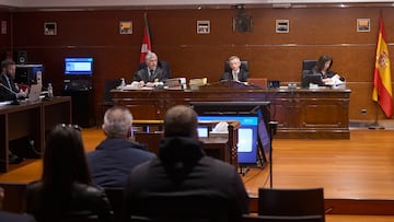 Celebraci¨®n del juicio en el Palacio de Justicia de Vitoria.