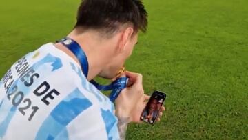La emoción desbordada de Messi en la videollamada con Antonela y sus hijos