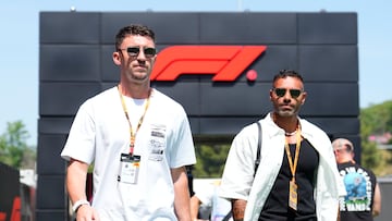 El futbolista Aymeric Laporte, en el Gran Premio de Fórmula-1 en Montmeló.