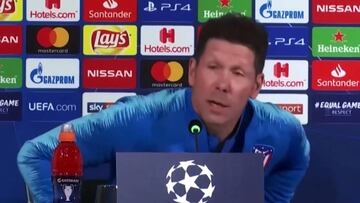 El lapsus de Simeone con la última pregunta que le dejó con esta cara