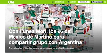 Las reacciones en Argentina tras la lista oficial del Tri
