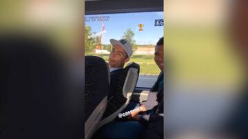 El buen ambiente de Cristiano con Casemiro y Marcelo en el bus