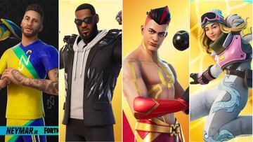 Neymar Jr, LeBron James, TheGrefg y Chloe Kim ya tienen skins en Fortnite