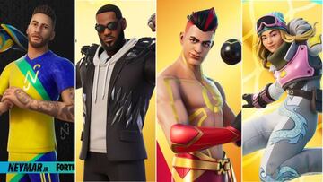 Neymar Jr, LeBron James, TheGrefg y Chloe Kim ya tienen skins en Fortnite