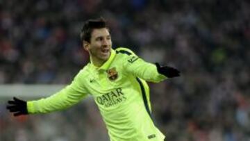 UNA IMAGEN REPETIDA DIEZ VECES EN 2015. Desde que comenzó 2015, Leo Messi hizo diez goles de azulgrana, siendo ocho en Liga (hat-trick en Riazor) y dos en Copa, uno ante el Elche y otro clave frente al Atlético de Madrid en el Camp Nou.