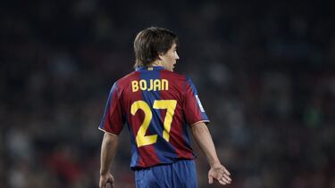 Bojan Krkic con el Barcelona en 2007.