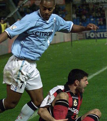 Vagner y Tristán durante un derbi gallego.