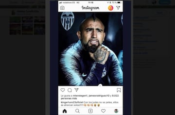 Imagen de Instagram con la polémica frase de Vidal.