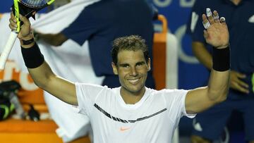 Rafa Nadal celebra su victoria ante el alem&aacute;n Mischa Zverev.