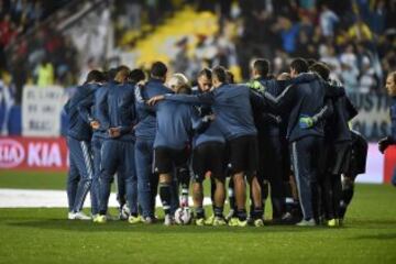 Los hinchas colombianos y argentinos mostraron gran ambiente en Sausalito 