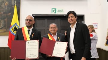 Alfonso Cañón y Ómar Pérez, homenajeados en el Concejo de Bogotá