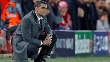 El entrenador del Barcelona, Ernesto Valverde, durante un partido.