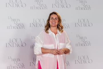 La presentadora Carlota Corredera durante el photocall previo al concierto Lola ?ndigo en el Estadio Riyadh Air Metropolitano.
