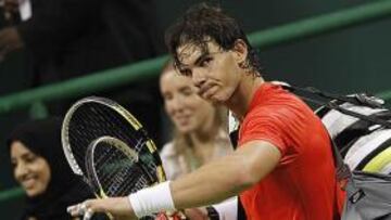 <b>RESIGNADO. </b>Rafa Nadal cayó en semifinales frente a Davydenko, afectado por un proceso gripal.