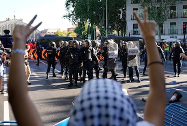 Las protestas pro-Palestina en las calles de Madrid.