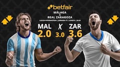 Málaga CF vs. Real Zaragoza: horario, dónde ver, pronósticos y clasificación