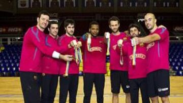 Los siete medallistas del Barça.