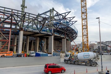 Vista general de las obras del nuevo estadio del FC Barcelona en Spotify Camp Nou.