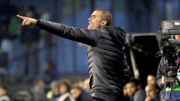 Garitano, durante el partido