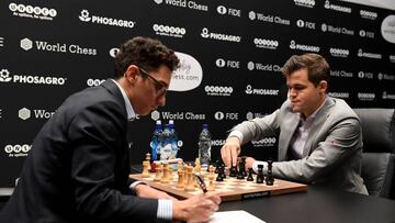 Décimas tablas entre Carlsen y Caruana tras una dura partida