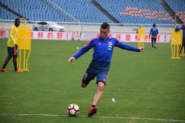 Después de la rueda de prensa en la que estuvieron José Pékerman, Carlos Bacca y Giovanni Moreno, el equipo nacional hizo su única práctica antes del partido ante China.