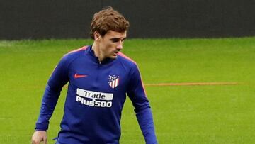 Griezmann, en una sesión del Atlético.