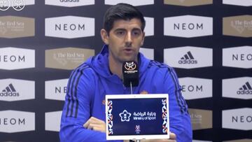 Rueda de prensa de Thibaut Courtois previa a la final de la Supercopa de España