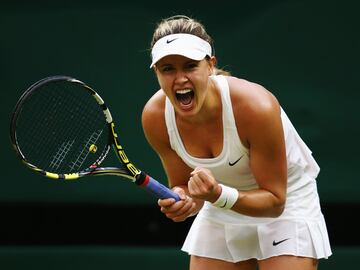 2014 fue el año de la canadiense. En aquella oportunidad alcanzó su máximo nivel deportivo y se rankeo número 5 del mundo; lo más arriba que ha estado en el ranking. En el Wimbledon de hace cuatro años, Bouchard llegó a la final en contra de Petra Kvitová, pero cayó por parciales de 3-6 y 0-6.