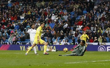 Fornals marca el 0-1 tras el rechace de Keylor Navas al tiro de Ünal.