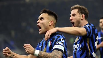 Lautaro Martinez celebra un gol.