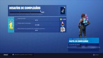 Los desaf&iacute;os de cumplea&ntilde;os de Fortnite Battle Royale