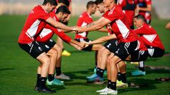 El Granada durante un entrenamiento.