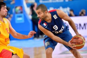 Tony Parker y Sergio Llull.