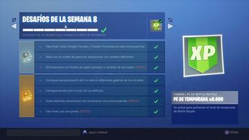 Fortnite Battle Royale: Desafíos de la Semana 8 de la Temporada 6 del Pase de Batalla