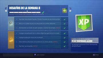 Fortnite Battle Royale: Desaf&iacute;os de la Semana 8 de la Temporada 6 del Pase de Batalla 